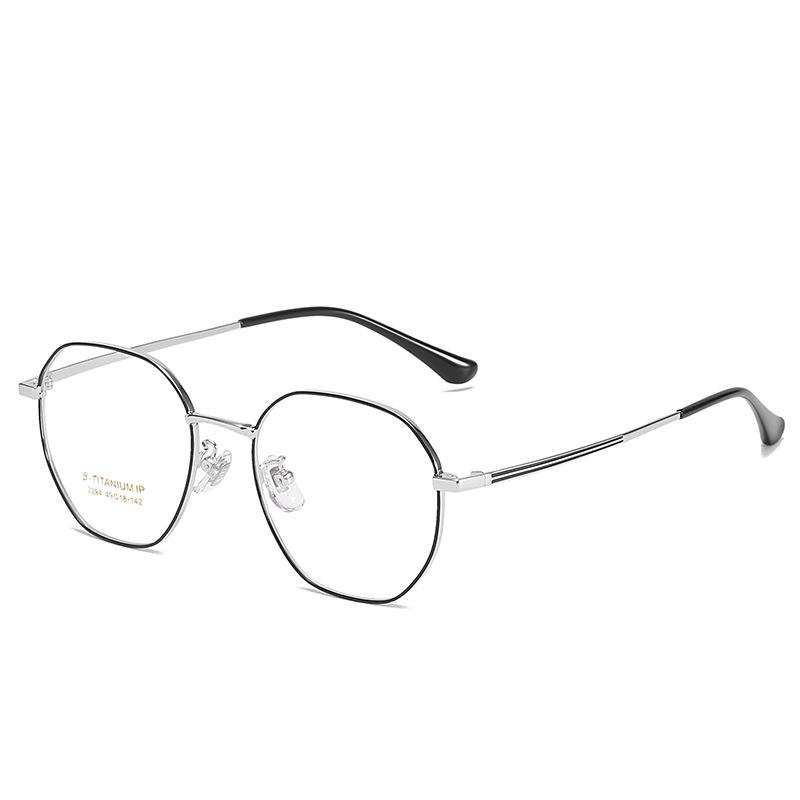 Black Full Frame Anti-Blue Light Prescription Glasses for Myopia - Unisex, Round Face.