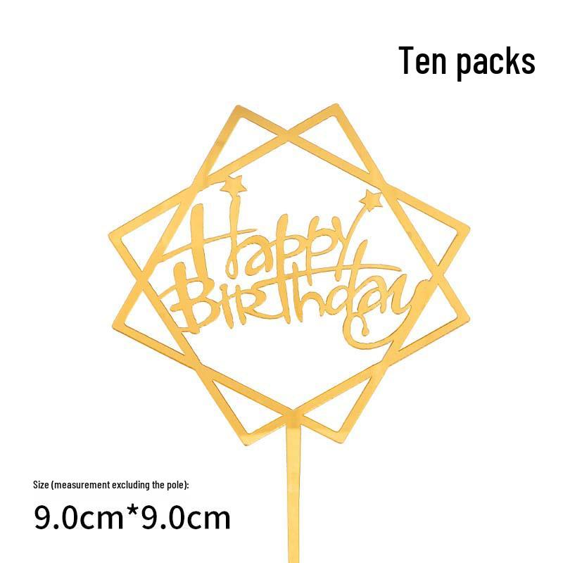 50-Pack Acrylic 'Happy Birthday' Cake Toppers - Popular Party Decorations with Free Shipping