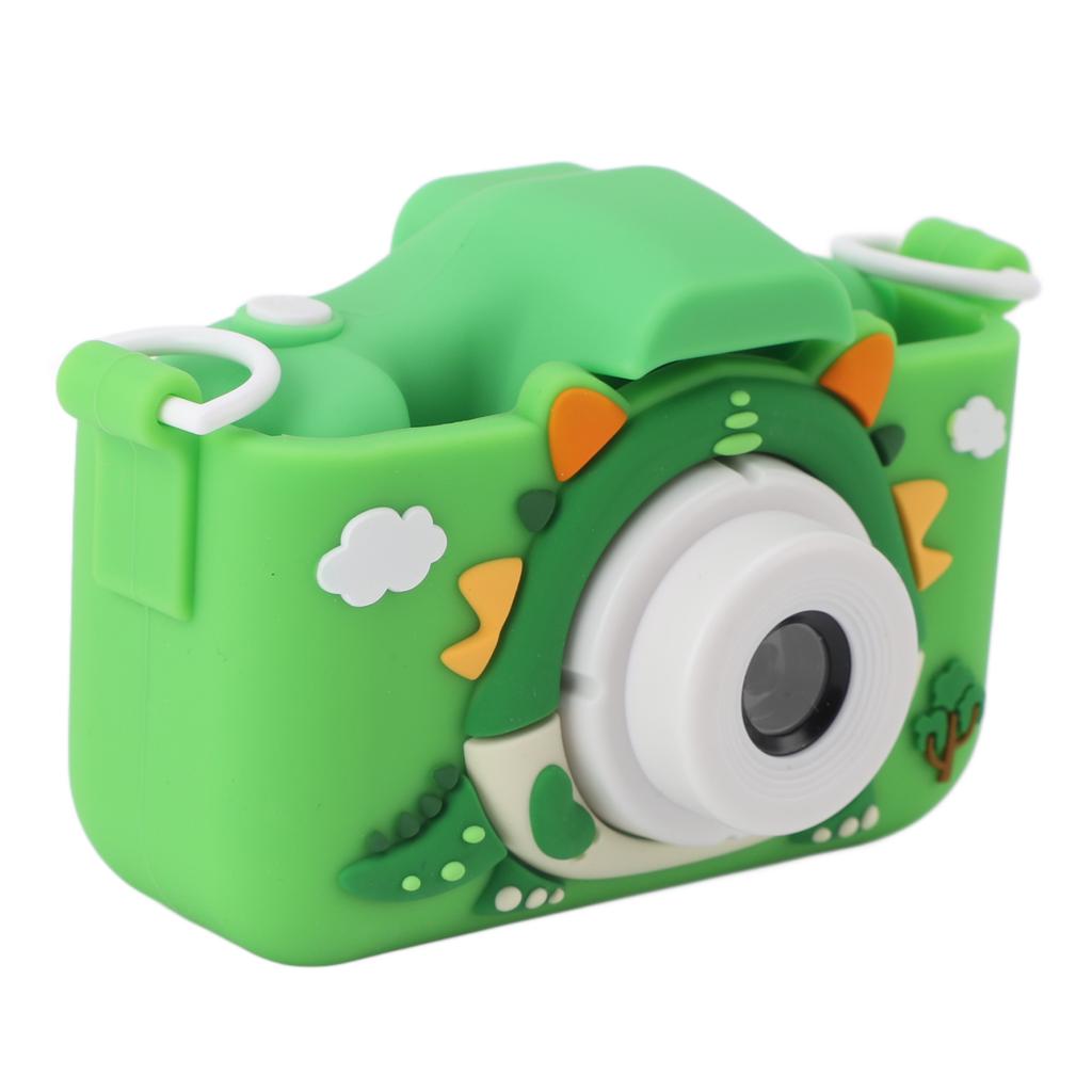 Aparat foto pentru copii Design drăguț din dinozaur din desene animate Multifuncțional Display de 2,0 inci 400 mAh Selfie Digital