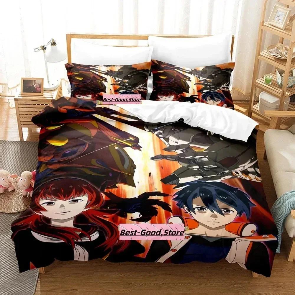 Kawaii BBKBRNK Bedding Set Single Twin Printed Bed Set With Pillowcase Bed Duvet Cover Soft Single Double Queen Super King Size
