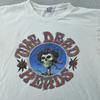 Vintage tričko Grateful Dead Pánské Velikost L Bílé Kostlivec Růže Tričko Rockový Koncert 90. léta