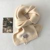 Korean autumn and winter new student solid color knitted scarf women's warm neck protection scarf versatile fashion knitted scarf