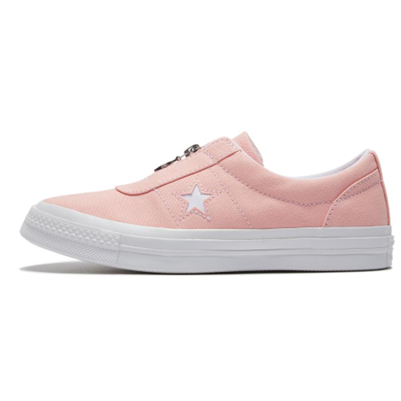 

Converse Кеды One Star Classic Универсальные Нескользящие Износостойкие Легкие Низкие Женские Розовые Белые 36