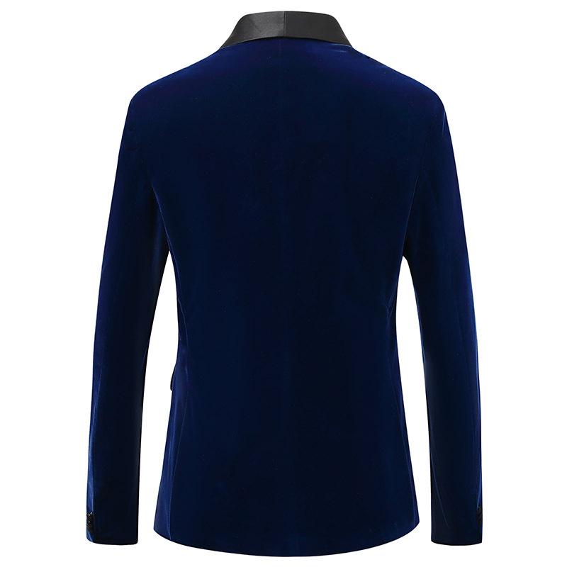 Pánský třídílný oblek střihu slim fit v korejském stylu na svatby a business casual