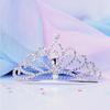 Birthday Gifts Princess Aisha Tiaras Rhinestone Hairpin Children Girls Hair Comb Crystal Crowns