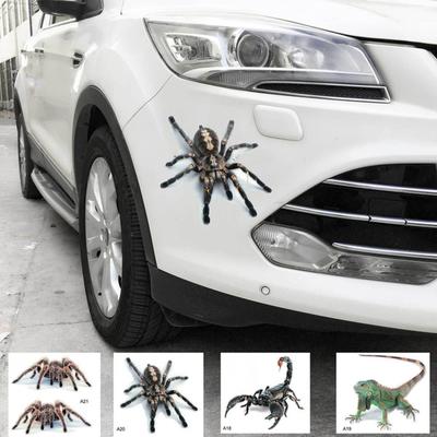 Novo adesivo tridimensional para carro, aranha, lagartixa, simulação de animal, adesivo de cauda de carro, modificação realista, criativo
