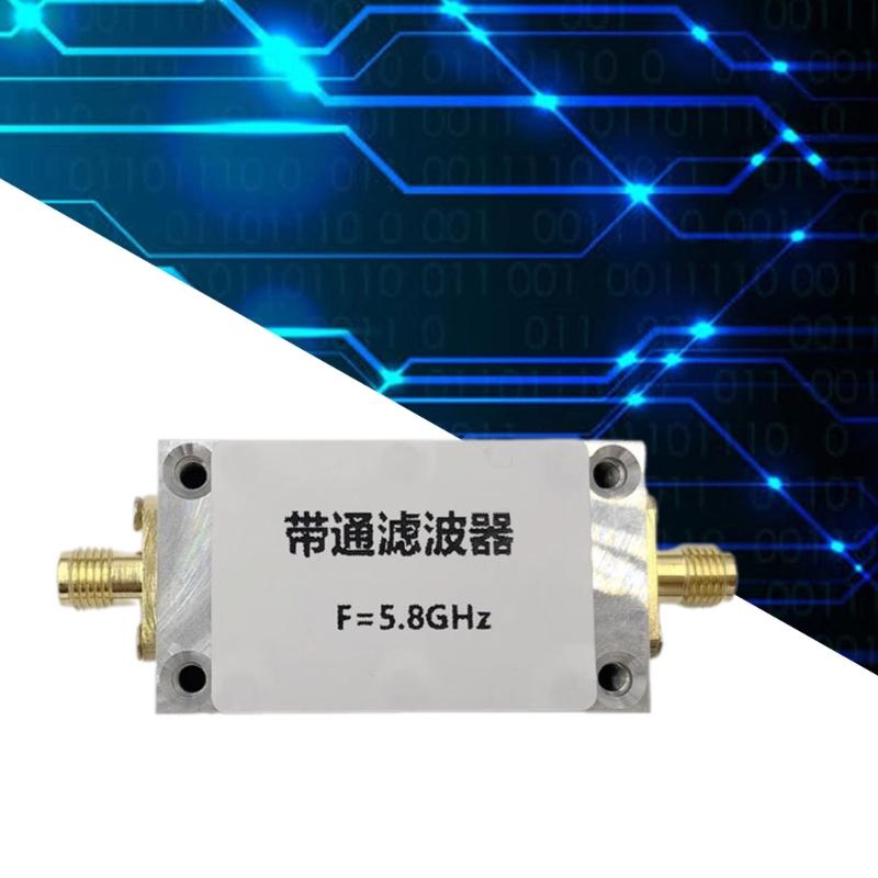 SMA Bandpass Receiver Metal Bandpass Filter 5.8GHz Wireless Images Transmission Filter for 5.8GHz Receiving Equipment