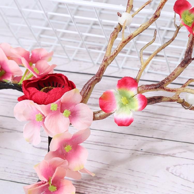 10Pcs Flower Antler Headbands Deer Horns Hairband Floral Reindeer Headpiece for Women Girls Halloween Cosplay Party Photo