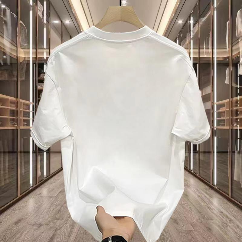 American Trendy Brand Pure Cotton Men'S Printed Short-Sleeved T-Shirt Trendy Men'S And Women'S Casual Round Neck T-Shirt Men'S
