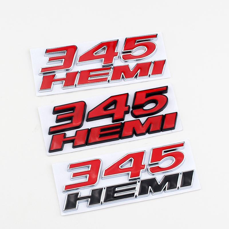 Dodge 345 HEMI Modifiziertes Aufkleber: RAM 1500/2500 Pickup Truck Emblem Metallaufkleber