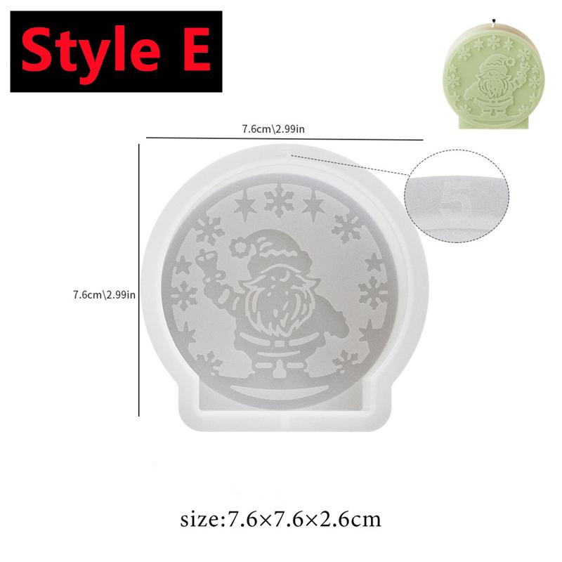 New Christmas Crystal Ball Candle Silicone Mold Handmade Christmas Tree Snowman Elk Fragrance Ornaments Aroma Plaster Molds Gift