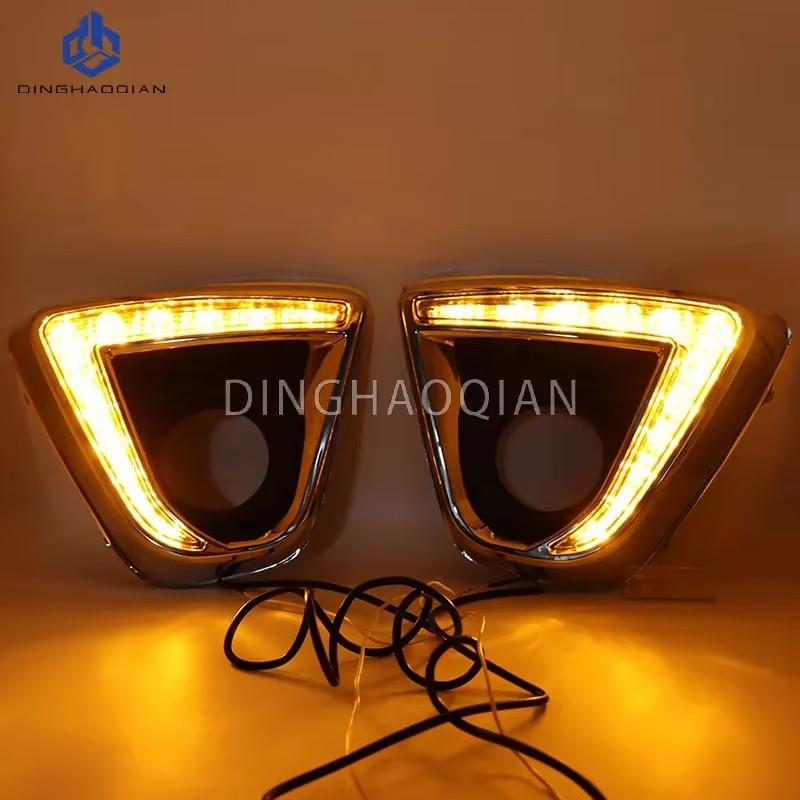 1 Pair 12V Led Car Drl Daytime Running Lights with Fog Lamp Hole for Mazda Cx-5 Cx5 Cx 5 2012 2013 2014 2015 2016 Fog Lights