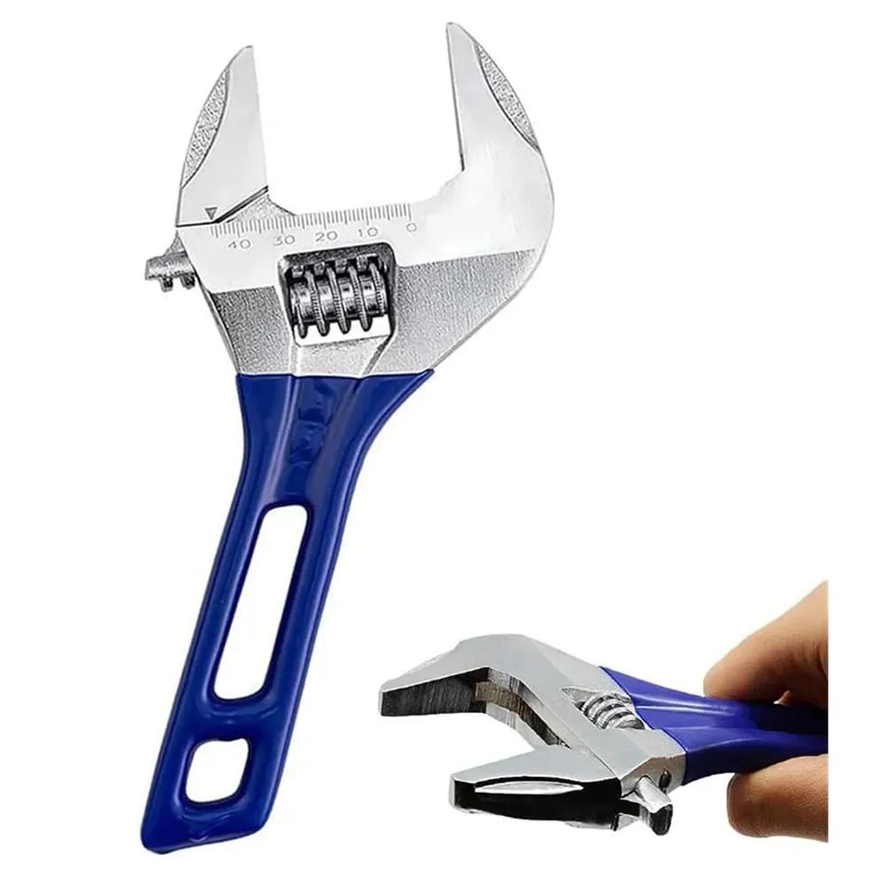 Small Board Large-diameter Adjustable Short Handle 1 Pcs 8” Short Handle Adjustable Wrench Oversized Open Bathroom Wrench Mini