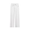 Women's White Wide-Leg Tencel Lyocell Jeans - Lightweight, Breathable, Four-Way Stretch for Summer 2026
