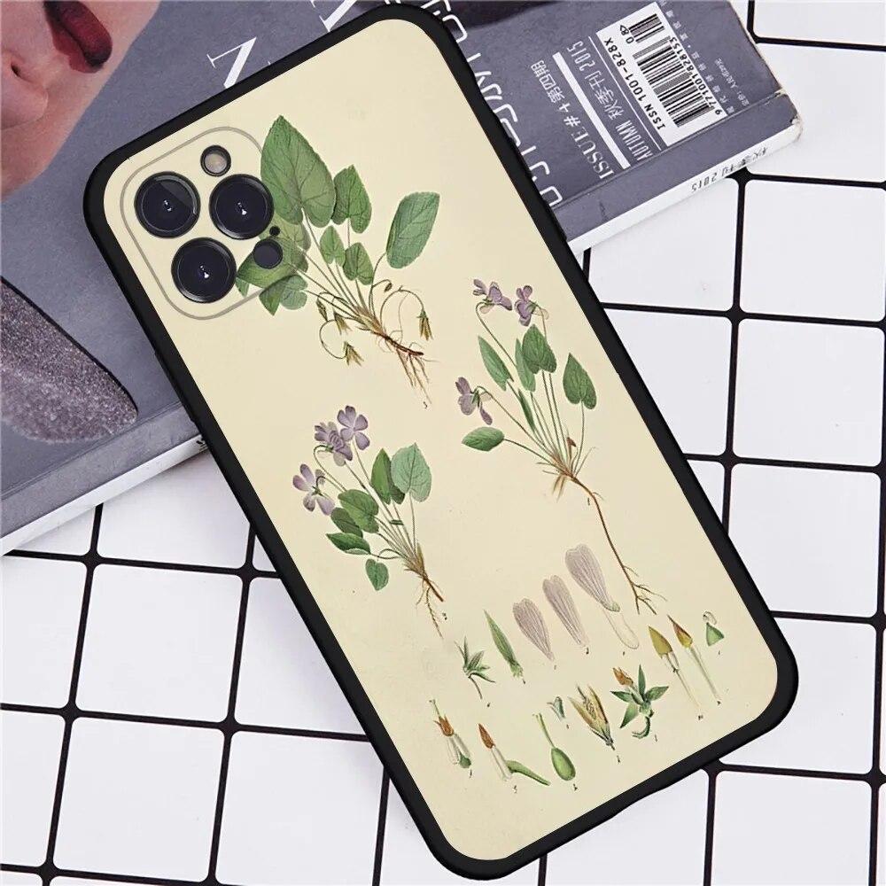 Plant Flower Phone Case For iPhone Samsung Galaxy Redmi Xiaomi Oppo OnePlus Note S A 7 8 9 10 11 12 13 14 20 21 22 23 53 54 Pro Max Ultra TPU Soft
