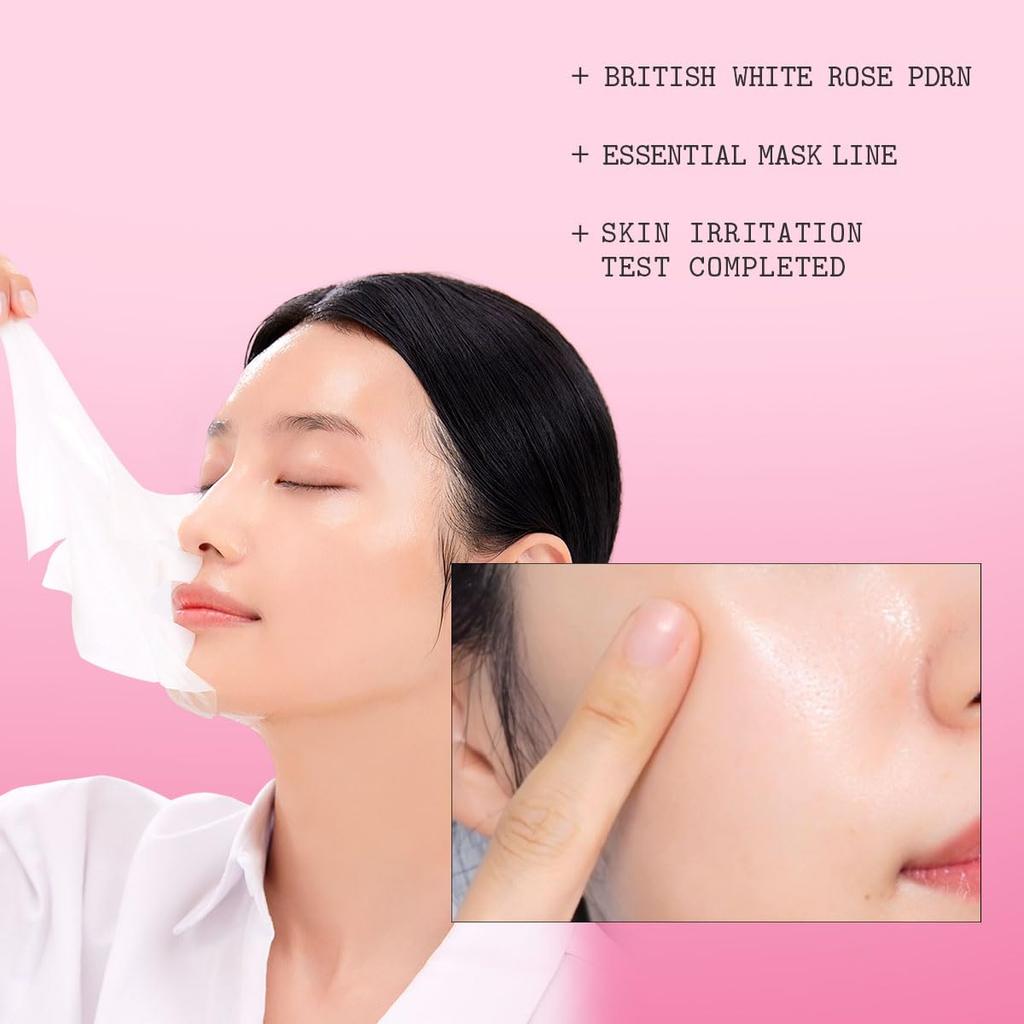 MEDIHEAL OFFICIAL Rose PDRN Essential Mask Pore Moisturizing Skin Care (10 Sheets) - Care, Serum-Rich,