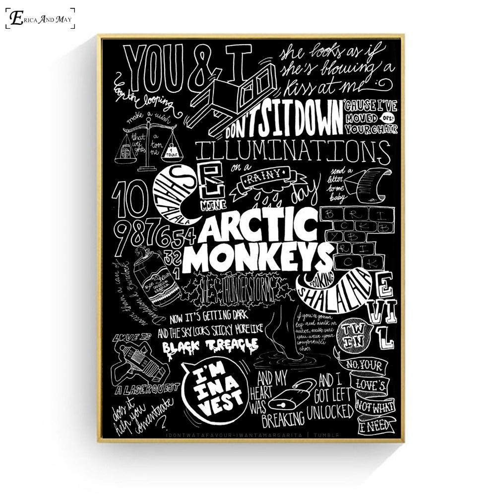 Arctic Monkeys Music Band Quote Canvas Painting Posters And Prints For Living Room No Framed Wall Art Picture Home Decor On Sale