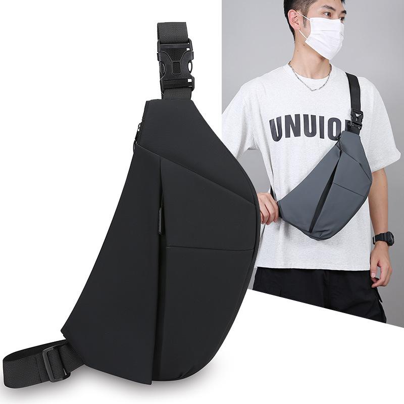 Men's Crossbody Bag: Stylish Cross-Border Single Shoulder Bag for Outdoor Sports, Cycling, Casual Travel, and Commute - High-End Chest Bag.