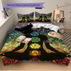 3pcs Chakra Meditation Silhouette Comforter Set with One Quilt Cover and Two Pillowcases (No Core), Perfect for Bedroom or Guest Room Decoration, Feat