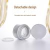 Travel-Size Gradient Silver-Gray Cosmetic Bottles Set