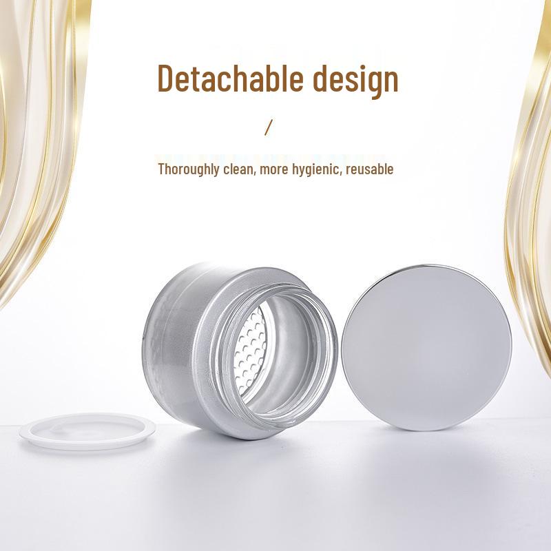 Travel-Size Gradient Silver-Gray Cosmetic Bottles Set