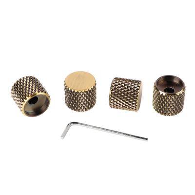 4Pcs Guitar Knob Metal Volume Tone Control Dome Flat Top Barrel Knob Musical Instrument Accessory