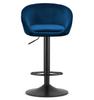 East Stool - Navy Blue Velvet / Black Base X 2