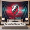 Custom Name Text Tapestry FC Utrecht Personalized Polyester Wall Tapestry For Bedroom And Room