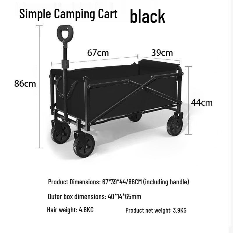 Collapsible Outdoor Vegetable Shopping Cart for Home and Camping