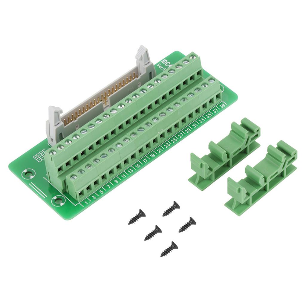 IDC40P 40Pin Male Header Breakout Board Terminal Block Connector PLC Interface with Bracket