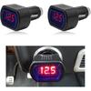 Yourkar Car LED Voltmeter, DC 12V 24V Battery Voltage Digital Panel Meter, Battery Monitor Digital Voltage Display for Motorcycle, Truck, Universal
