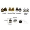 50pcs 10mm Bell End Cap Mesh Kumihimo Cord Tassel DIY Making Black