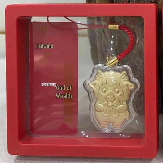New Year Golden Sheep Phone Charm & Keychain - Business Good Luck