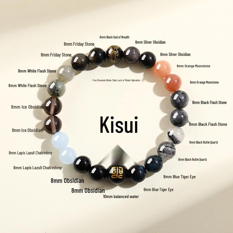 Guochao New Chinese Style Women's Bracelet: Natural Stone, Multi-Gemstone, Small Light Luxury Crystal Jewelry
