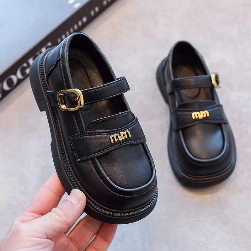 Little Girl Leather Shoes Princess Shoes Spring and Autumn New Style Girls Black Campus Performance Korean Version Children's Single Shoes Trendy