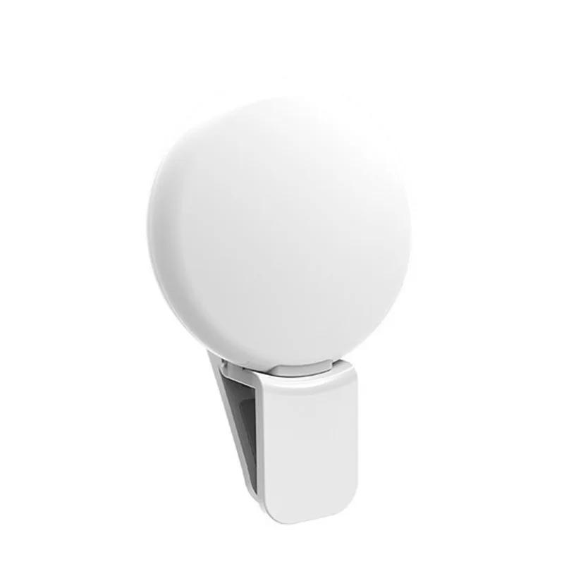 1 Pc LED Selfie Lamp Mobile Phone Lens Portable Selfie Ring Light Clip Mini Selfie Lights USB Charging