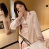 Sweet Temperament Ice Silk Pajamas Girls Home Clothes Ice Silk Pajamas Long-sleeved Trousers Suit Pajamas