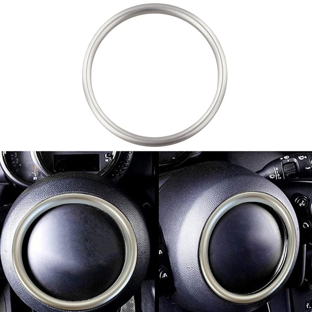 Easy Installation Center Ring Trim Steering Wheel Cover серебряный