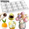 2pcs Sphere Chocolate Molds Each 15 Cavity 3D Ball Molds Silicone Small Semi Sphere Candy Mold Silicone for Cake Decorations Fat Bombs
