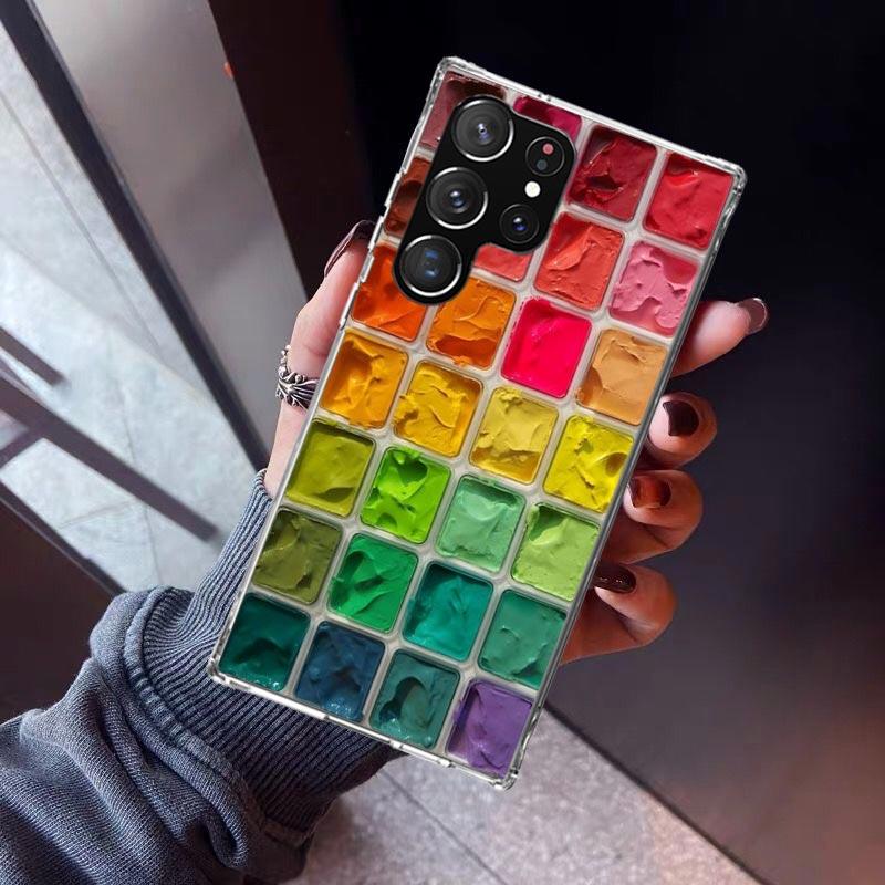 Watercolors Set Paint Palette Painting Box Phone Case For Samsung Galaxy S23 S24 S25 Edge S26 Ultra S22 + S21 Plus S20 FE Cover