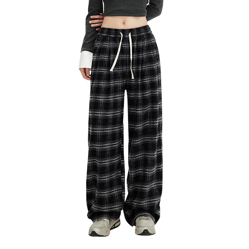 UNIFREE Soft Relaxed High-Waist Straight-Leg Casual Pants