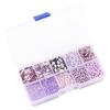 8/10/12/15 Grid Box: Seed Beads, Sequins, Imitation Pearls for DIY Necklaces & Phone Chains