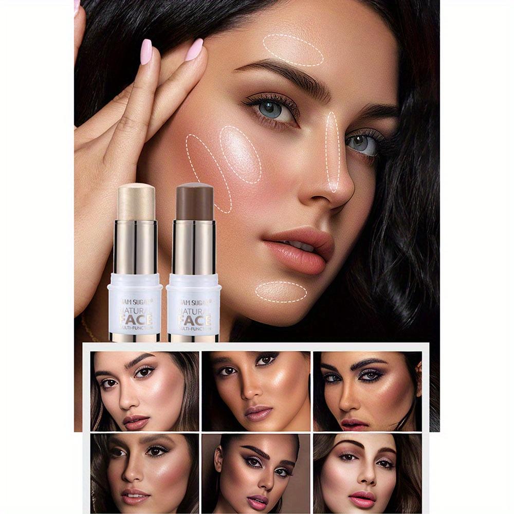 Rouge-Highlighting- und Konturierungsstift, aufhellender, matter Konturierungs-Stereostift für das Gesicht, Concealer, Rouge-Konturcreme, multifunktionaler Make-up-Stift