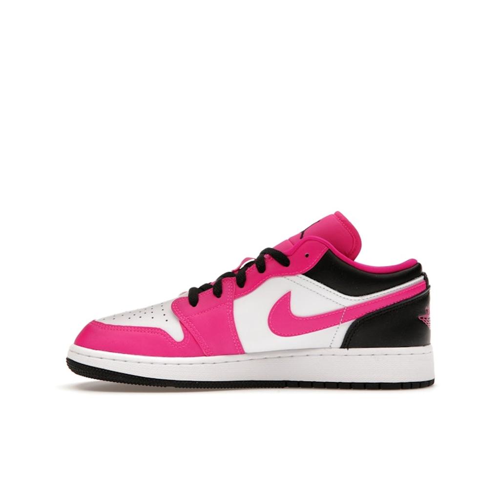 Air Jordan 1 Low GS Fierce Pink Kids Sneakers Black White DZ5365-601
