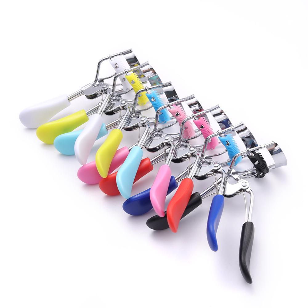 Portable Stainless Steel Eyelash Curler with Comb and Wide-Angle Curling Tool