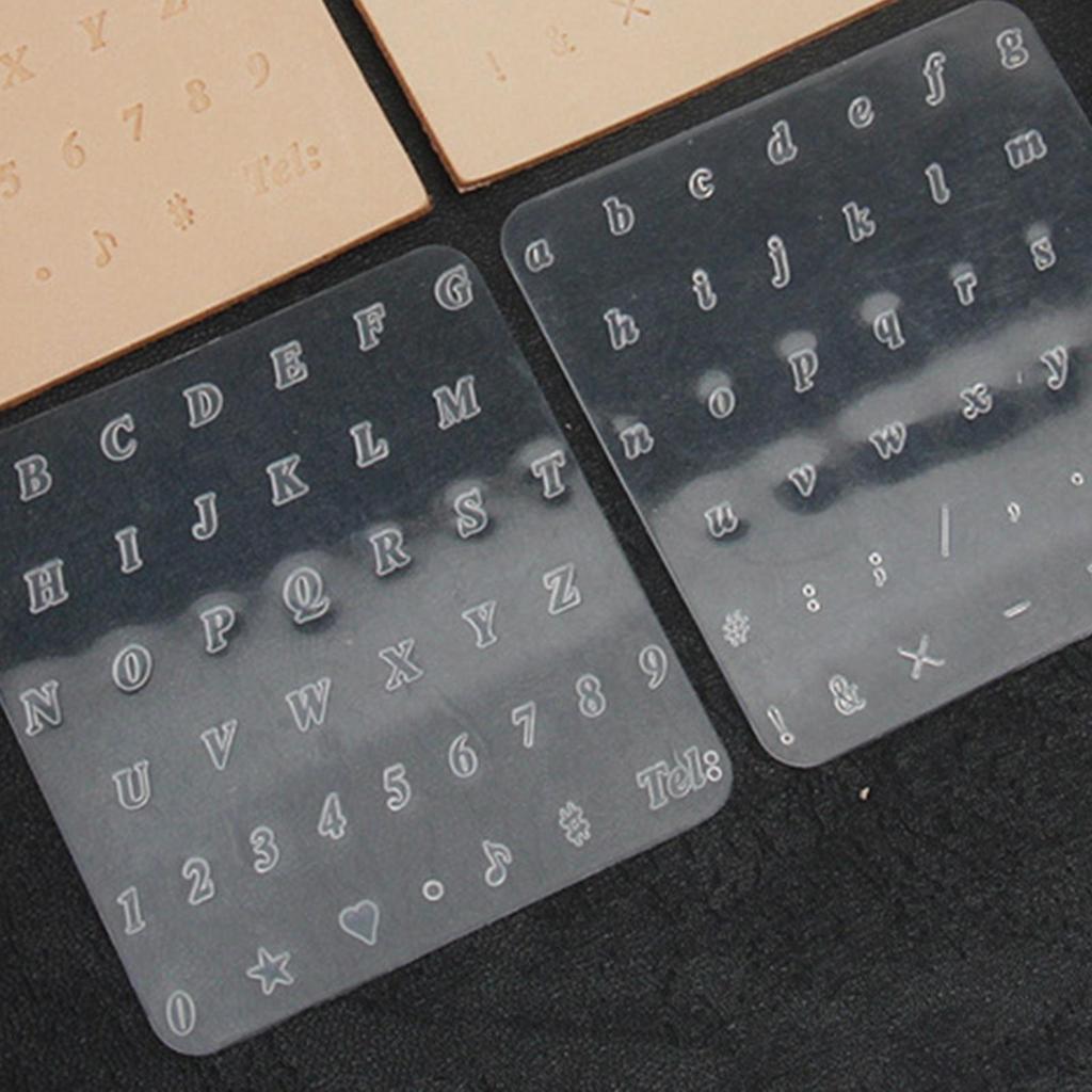 Alphanumeric Leather, Alphabet, Symbols, Numbers, Letters, Printing Tools. Manual Carving Character