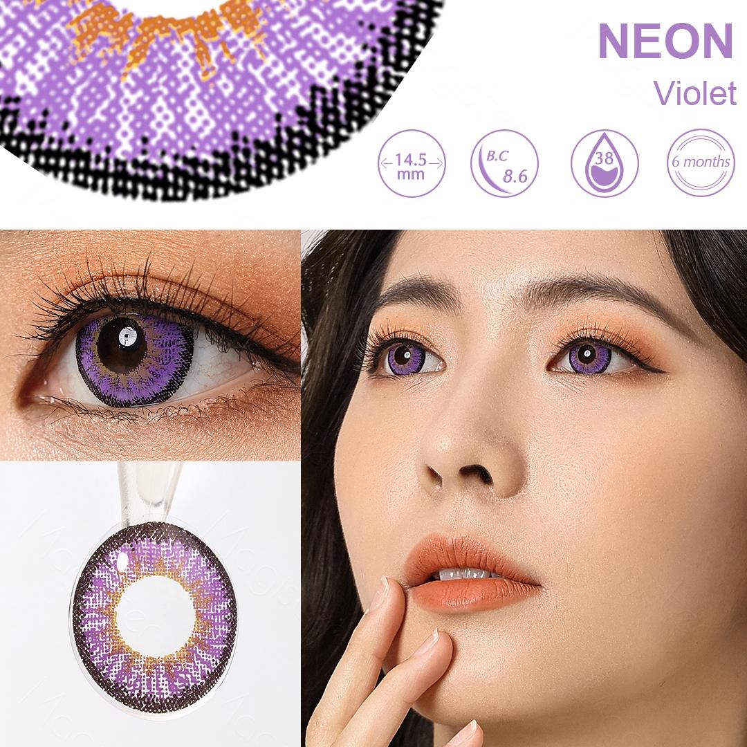 

Кольорові контактні лінзи Magister для очей, 1 пара, річні контактні лінзи для косплею, червоні лінзи, красуні, контактні лінзи на Хелловін Фіолетовий