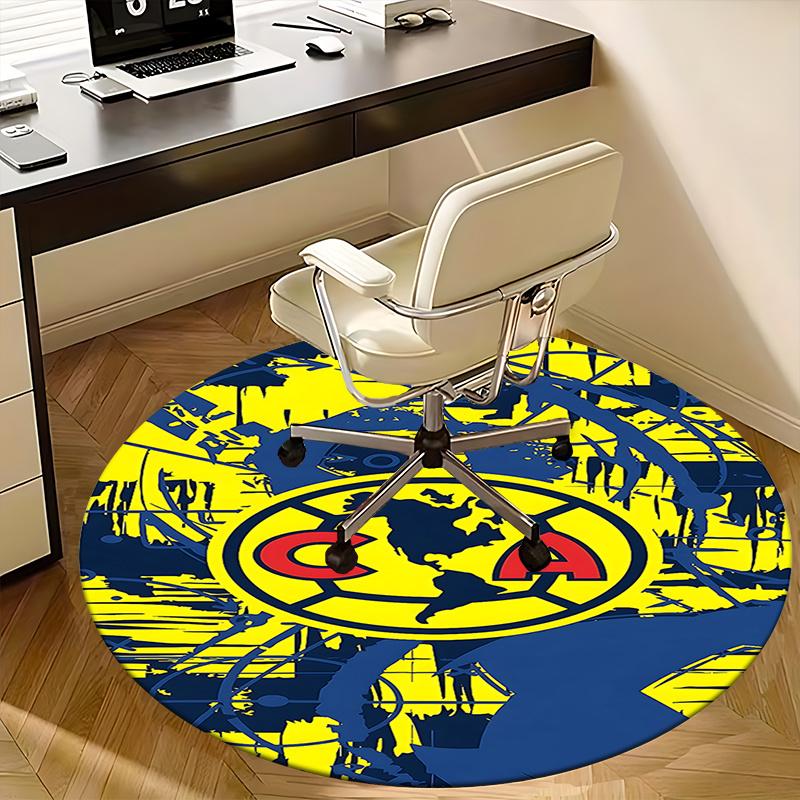 Club America Chair Mat - Round Carpet for Home Decor, Office Use, Living Room