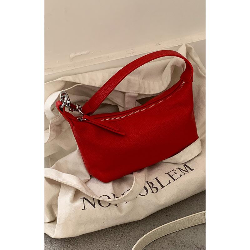 Einfache Litschi-Muster-Achselhöhlen-Kleine Tasche Damen 22 Neue Frühjahrsmode Handtasche Vielseitige Schulter-Umhängetasche
