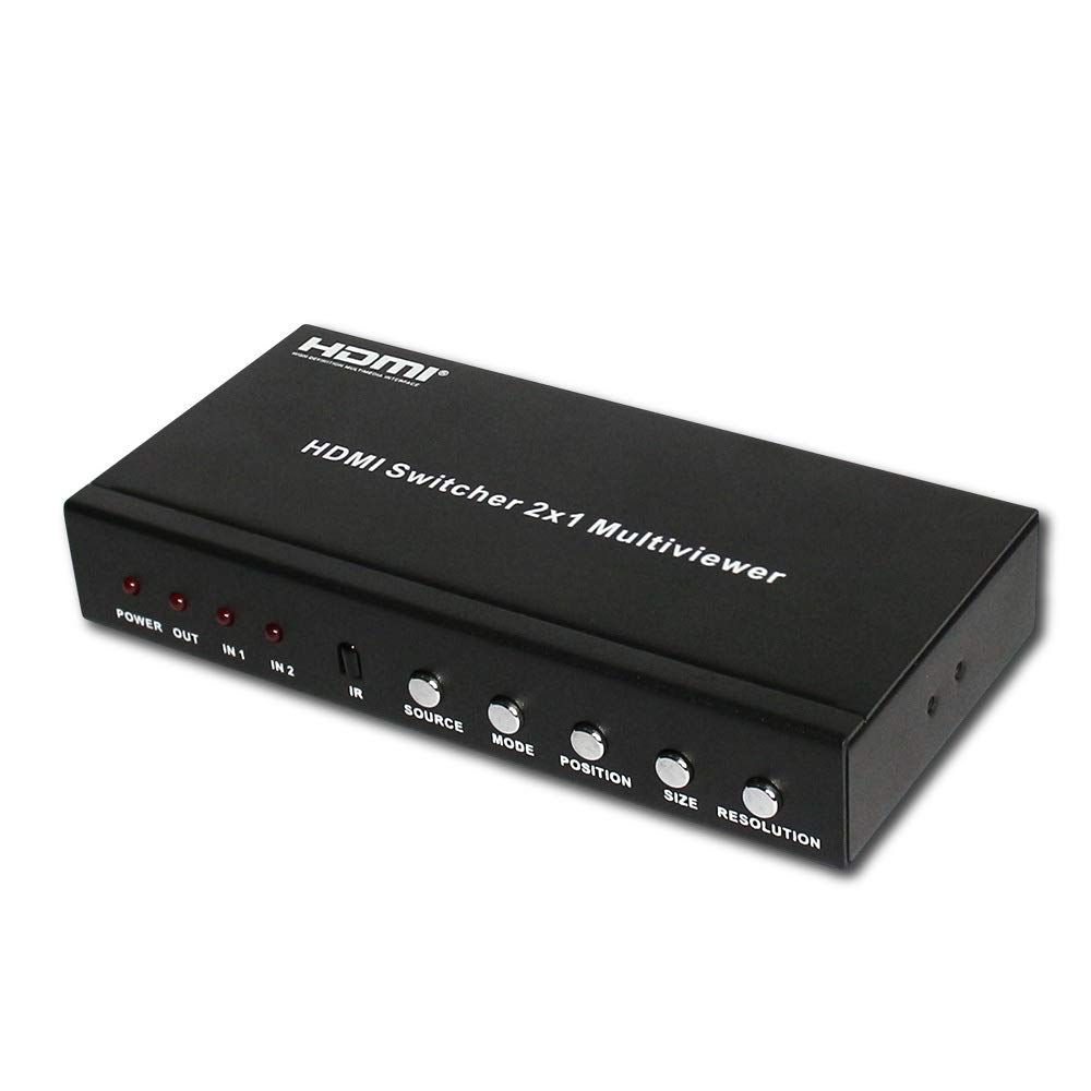 

DAIAD HDMI PIP переключение разделенного экрана 2 входа 1 выход многооконный просмотр бесшовное переключение стирание отображения картинка в картинке 2 экрана (1080P@60Гц разделение)